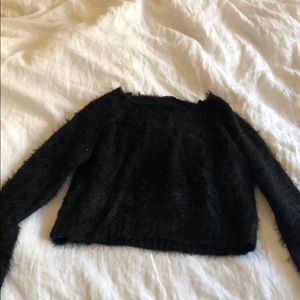 Black fuzzy sweater
